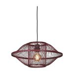 Good&Mojo Pendelleuchte Maui Bambus Burgundy S | Geeignet für 1x E27 
