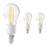 Mehrfachpackung 3x Calex Smart Tuya Wifi E14 Kugel 4.5W 450lm - 818-830 Abstimmbares Weiß | Dimmbar - Ersatz für 40W 
