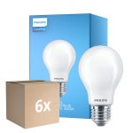 Mehrfachpackung 6x Philips Corepro LED Glühbirne E27 Birne Matt 8.5W 1055lm - 840 Kaltweiß - Ersatz Für 75W