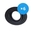 Mehrfachpackung 6x Noxion Einbau Spot Logic MR16 schwenkbar Schwarz | Ausschnitt 80mm - GU10 Sockel