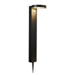 Nordlux Solar Éclairage de jardin Rica Rond Acier Inoxydable Noir 4.5W 400lm - 830 Blanc Chaud | Détecteur de Mouvement et de Lumière