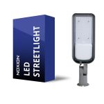 Noxion Éclairage Public LED 100W 12000lm 70x140D - 740 Blanc Froid | IP65 - Détecteur De Lumière - Asymétrique