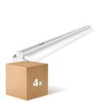 Lot 4x Noxion Réglette Click Réflecteur V2 LED T8 | Convient pour 2x 150cm Tube LED