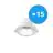 Lot 15x Noxion Downlight LED Apollo 9W 1100lm 60D - 830 Blanc Chaud | 145mm - UGR 