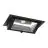 Downlight LED Wallwasher Wally Maxi Noir 46W 6050lm 70x75D - 830 Blanc Chaud - 238x145mm