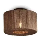 Good&Mojo Plafonnier Iguazu Jute Brun | Convient pour 1x E27 